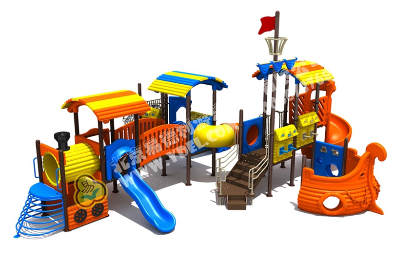 幼兒園火車頭滑梯游樂(lè)設(shè)備四
