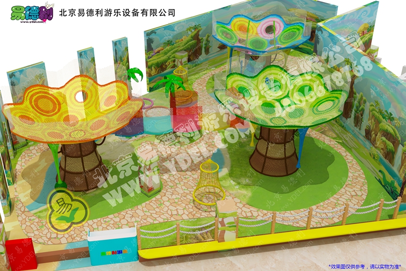 七彩網(wǎng)繩淘氣堡設備