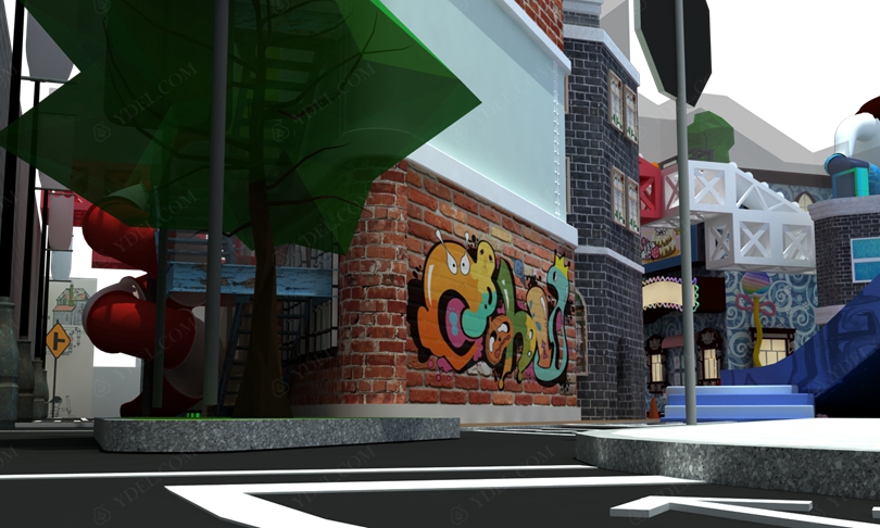 建筑風格淘氣堡內(nèi)部結構圖